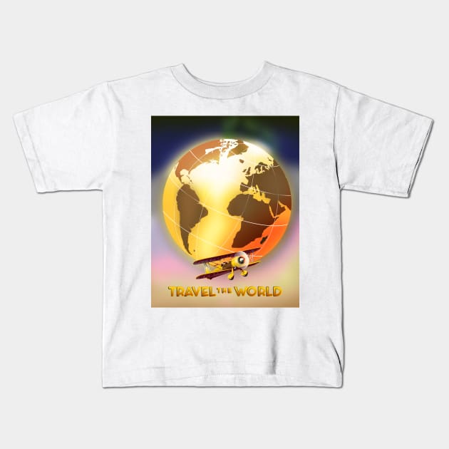 Travel the World Kids T-Shirt by nickemporium1